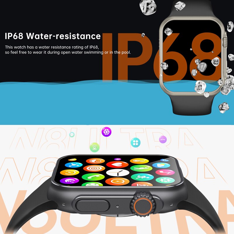 ساعة ذكية جديدة للرجال من Ultra Watch Series 8 NFC Door Access Smartwatch لسوار ساعات Android Apple Phone