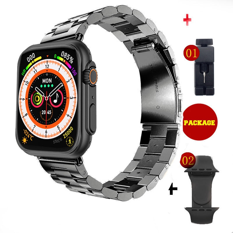 ساعة ذكية جديدة للرجال من Ultra Watch Series 8 NFC Door Access Smartwatch لسوار ساعات Android Apple Phone