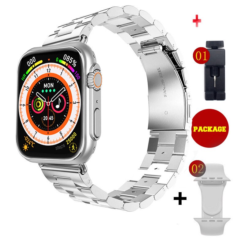 ساعة ذكية جديدة للرجال من Ultra Watch Series 8 NFC Door Access Smartwatch لسوار ساعات Android Apple Phone