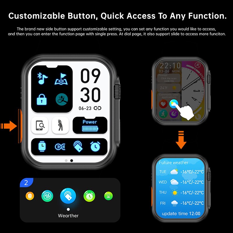 ساعة ذكية جديدة للرجال من Ultra Watch Series 8 NFC Door Access Smartwatch لسوار ساعات Android Apple Phone