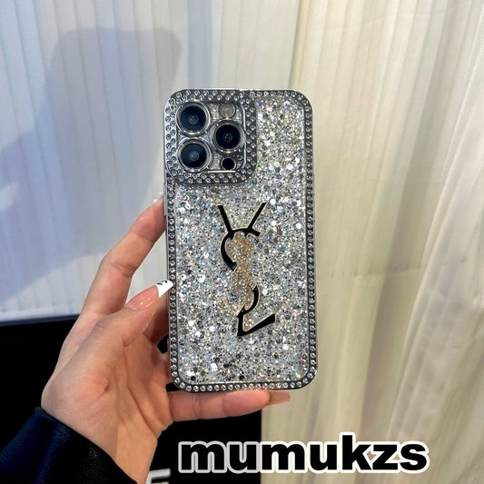 Luksuzna svjetlucava holografska futrola za iPhone inspirirana Y - S - L – Diamond Shine Edition