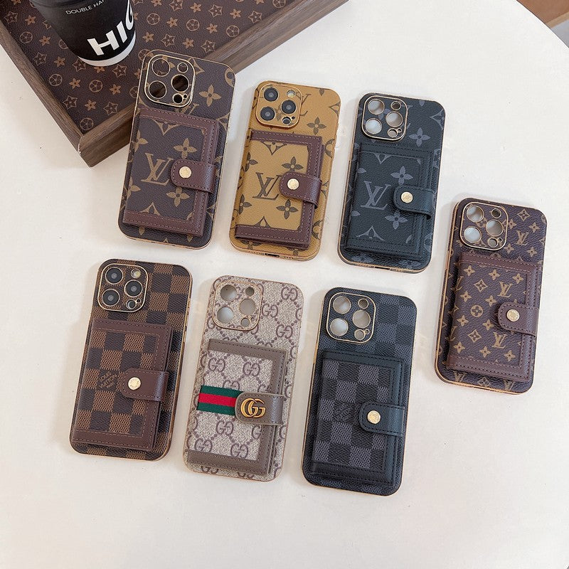 Luxusní klasická taška s barevnými kartami Pouzdro na iPhone