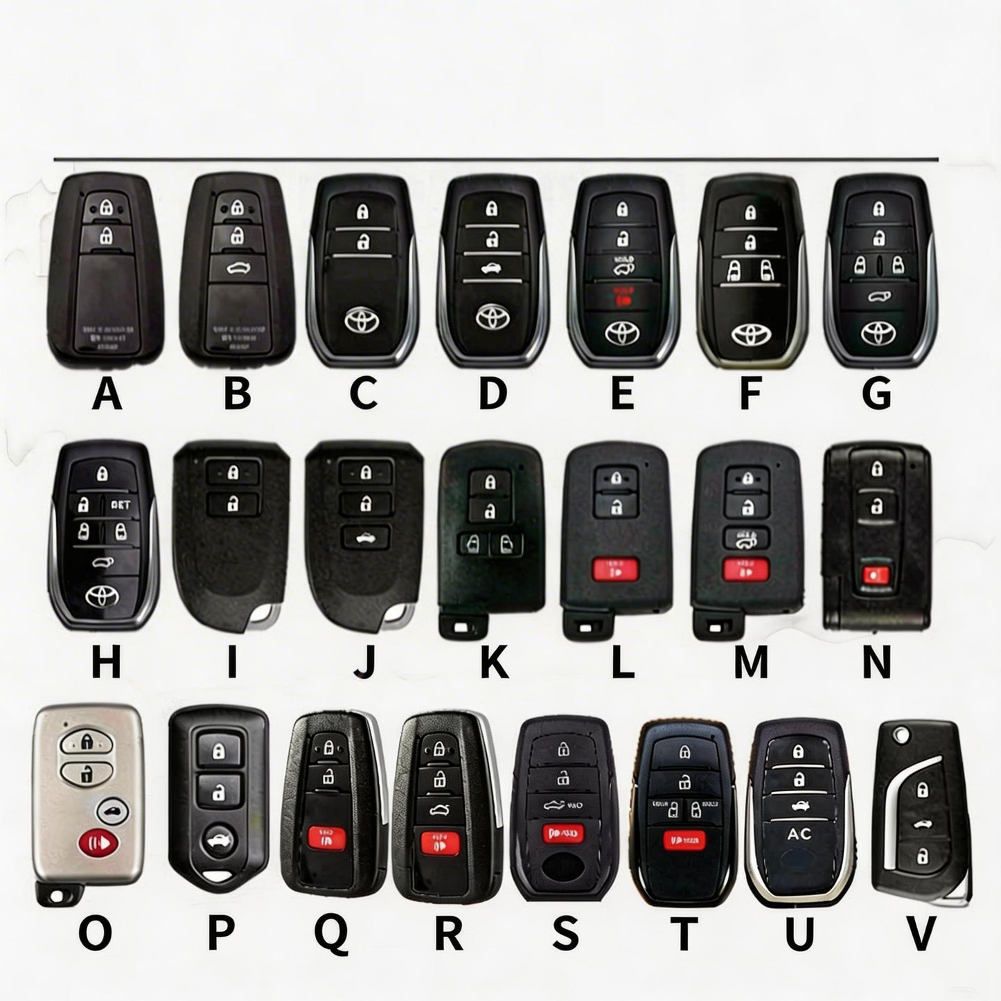 Pouzdro na klíče Toyota z horní kůže
