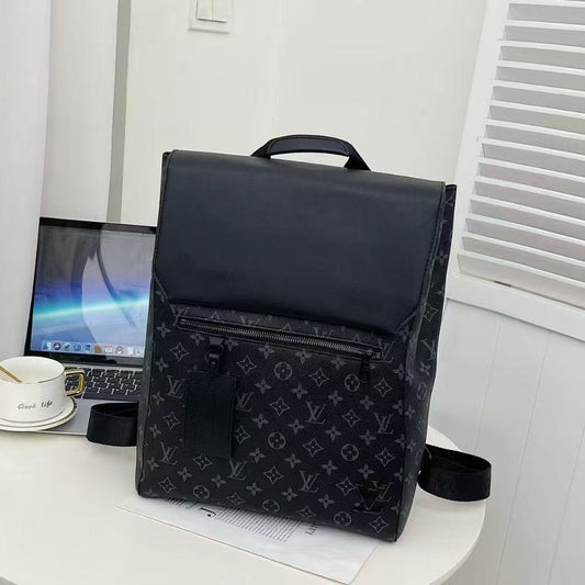 Luxury Monogram Flap Backpack, Commuter Laptop Bag