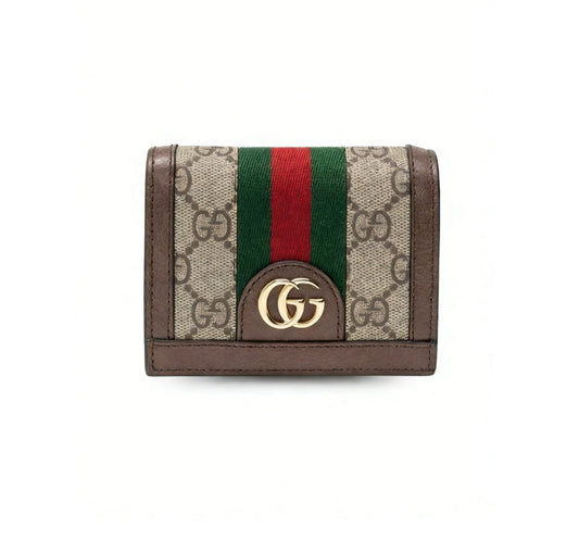 Ophidia GG-Kartenetui-Geldbörse Supreme Canvas Beige für Damen‎ 4,3 Zoll/11 cm 523155 96IWG 8745