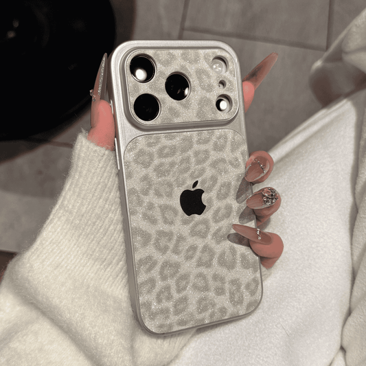 Glitzer-Handyhülle mit Leopardenmuster – funkelnder Schutz mit elegantem Design