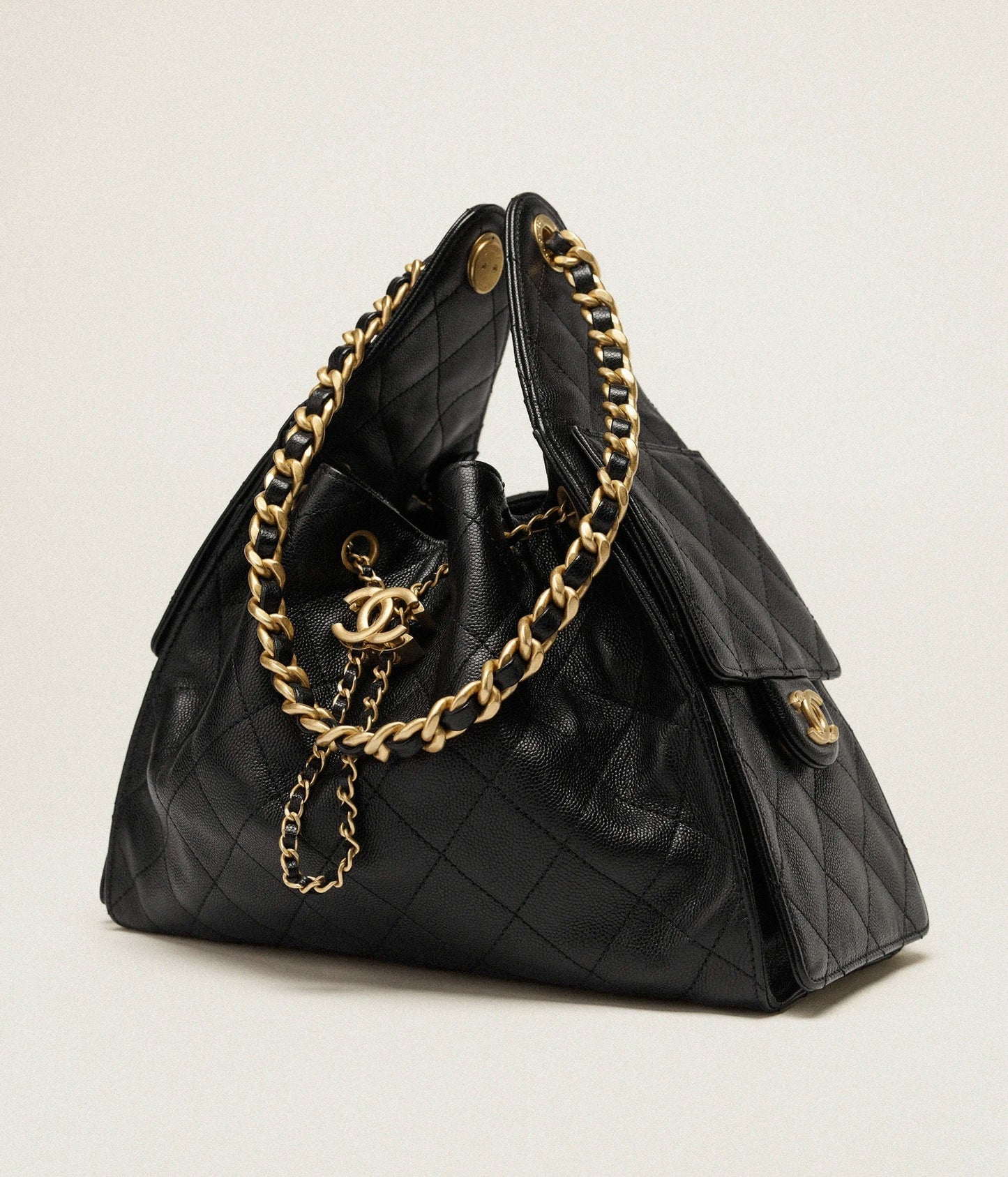 CL 25 Small Handbag Grained Calfskin & Gold-Tone Metal Bag