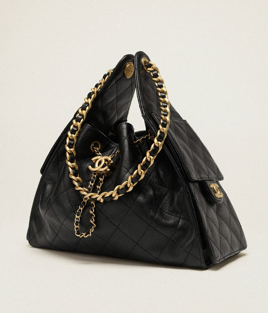 CL 25 Small Handbag Grained Calfskin & Gold-Tone Metal Bag