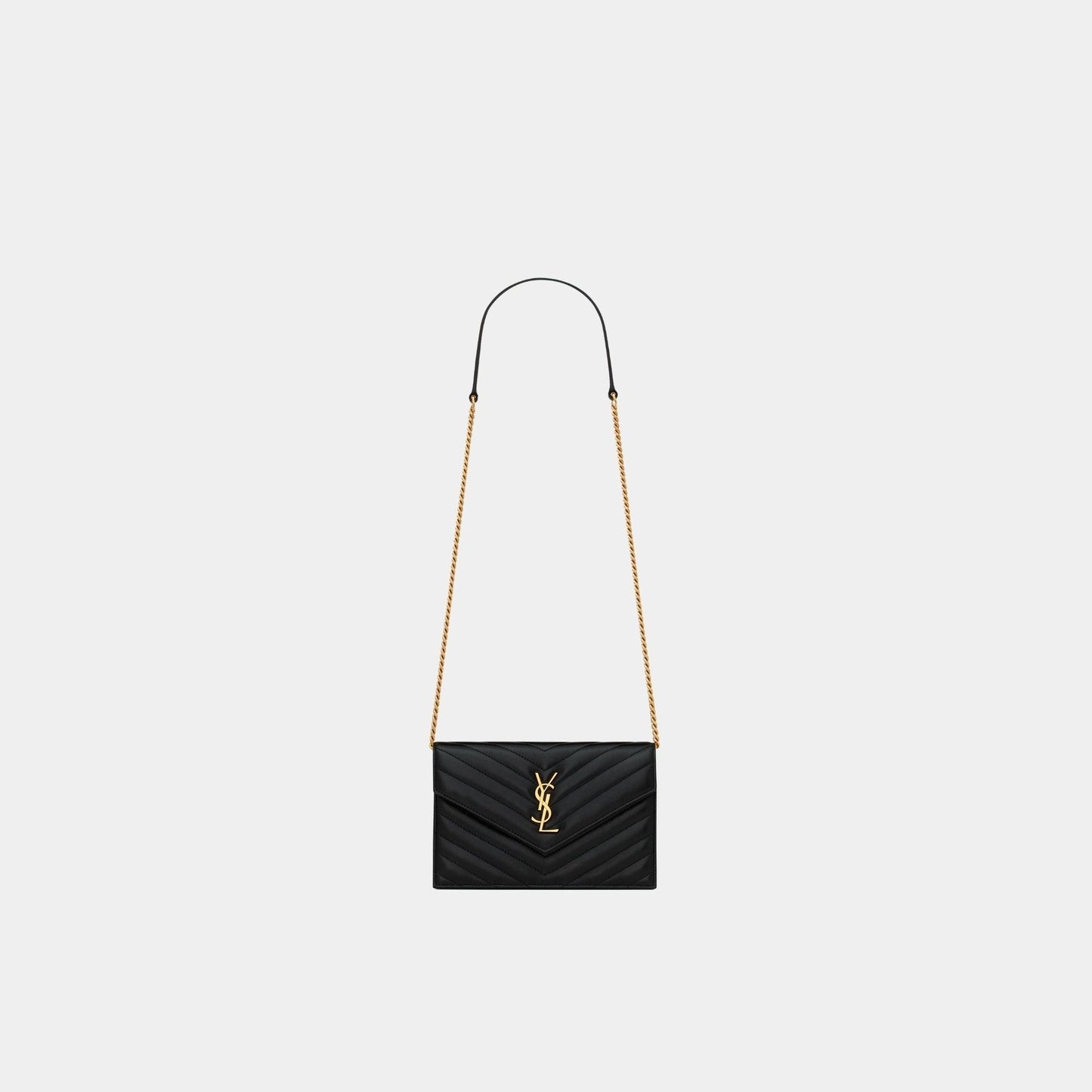YL- Envelope Chain Wallet In Lambskin Luxury bay