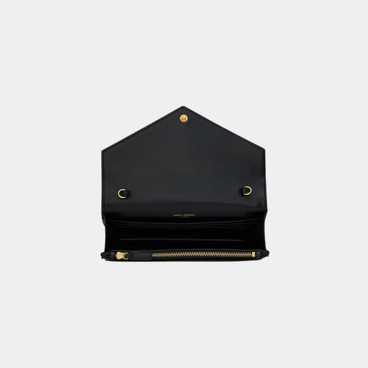 YL- Envelope Chain Wallet In Lambskin Luxury bay