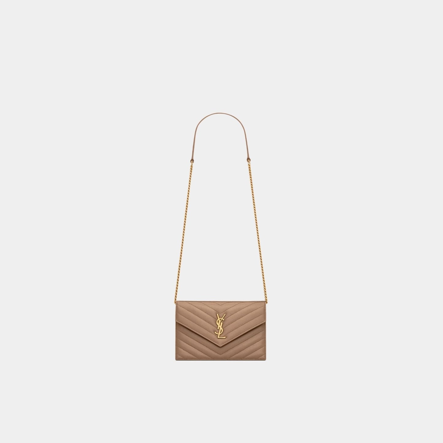 YL- Envelope Chain Wallet In Lambskin Luxury bay